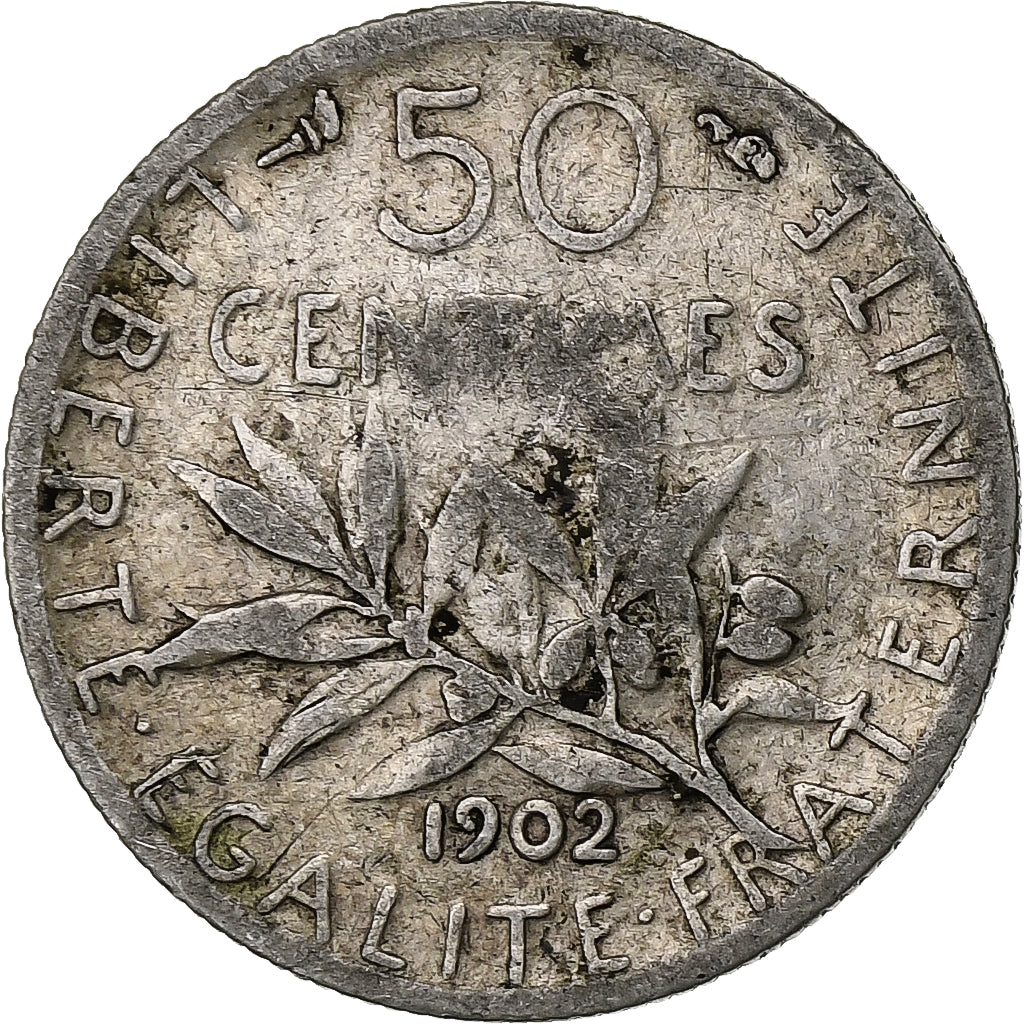 Frankreich, 50 Centimes, Semeuse, 1902, Paris, Silber, S, Gadoury:420, KM:854