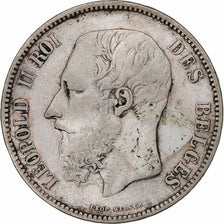 Belgium, Leopold II, 5 Francs, 5 Frank, 1868, Silver, VF(30-35), KM:24