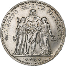 France, 5 Francs, Hercule, 1877, Paris, Silver, MS(60-62), Gadoury:745a