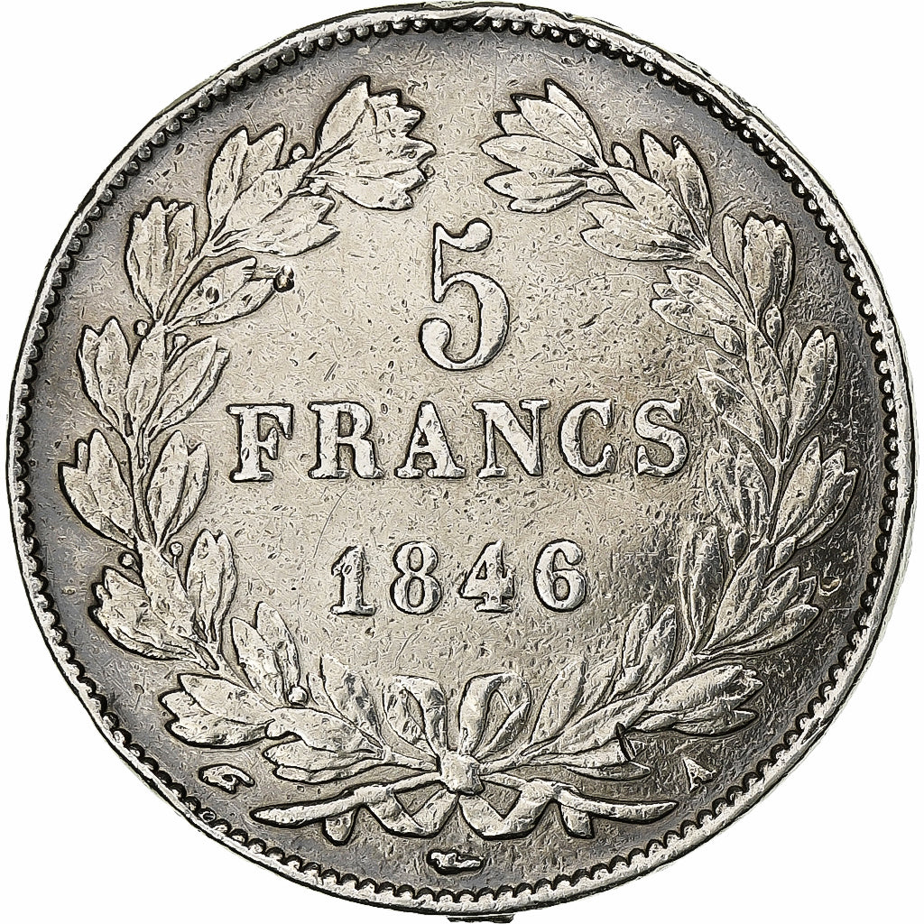 Francia, 5 Francs, Louis-Philippe, 1846, Paris, Argento, BB, Gadoury:678a