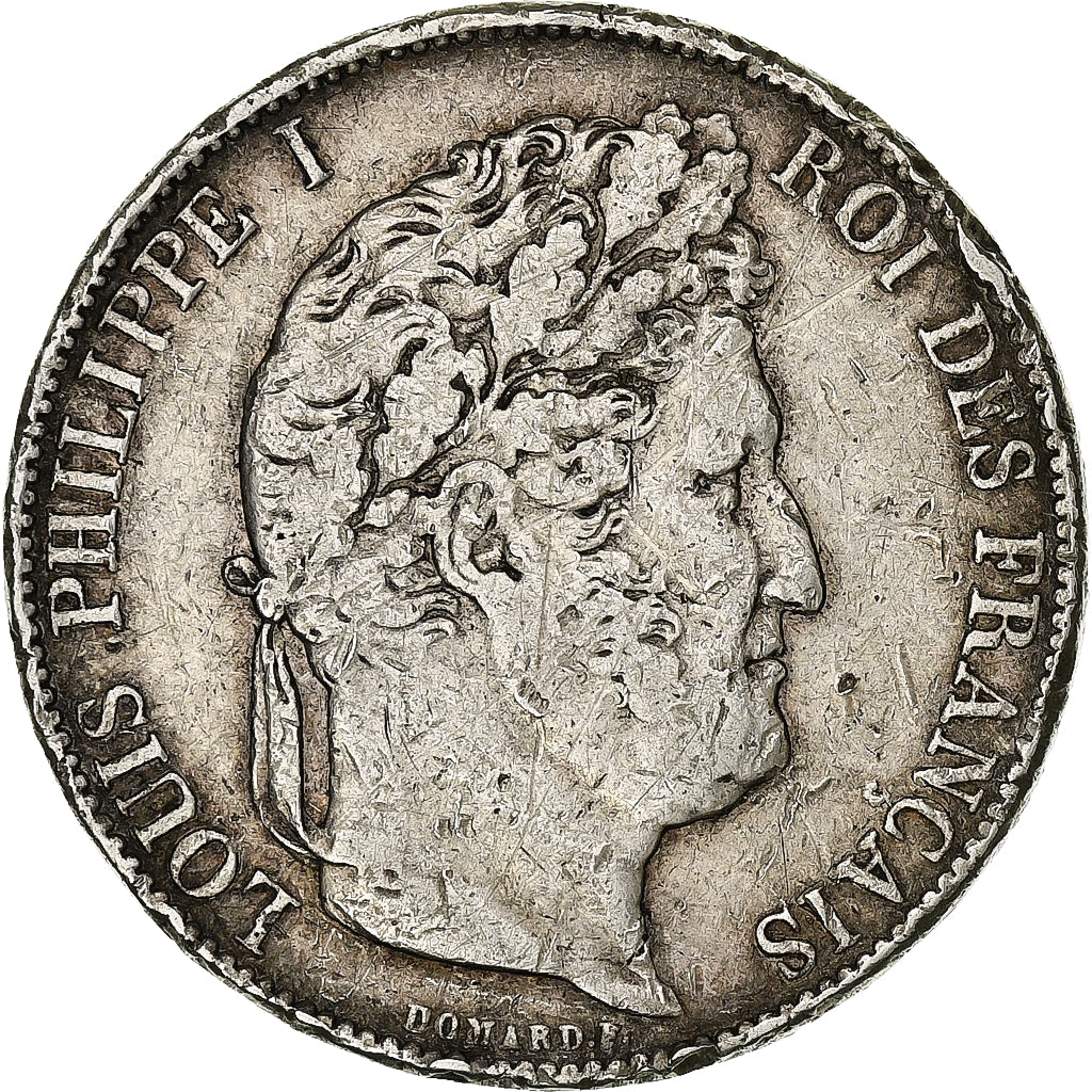 France, 5 Francs, Louis-Philippe, 1845, Lille, Silver, VF(30-35), Gadoury:678a