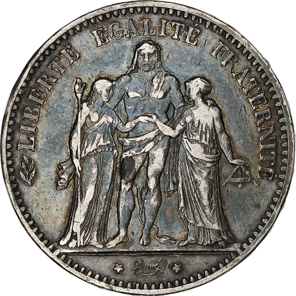 Frankreich, 5 Francs, Hercule, 1875, Paris, Silber, SS, Gadoury:745a, KM:820.1
