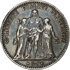 Frankreich, 5 Francs, Hercule, 1875, Paris, Silber, SS, Gadoury:745a, KM:820.1