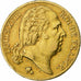 França, Louis XVIII, 20 Francs Or, 1818, Paris, Dourado, EF(40-45)