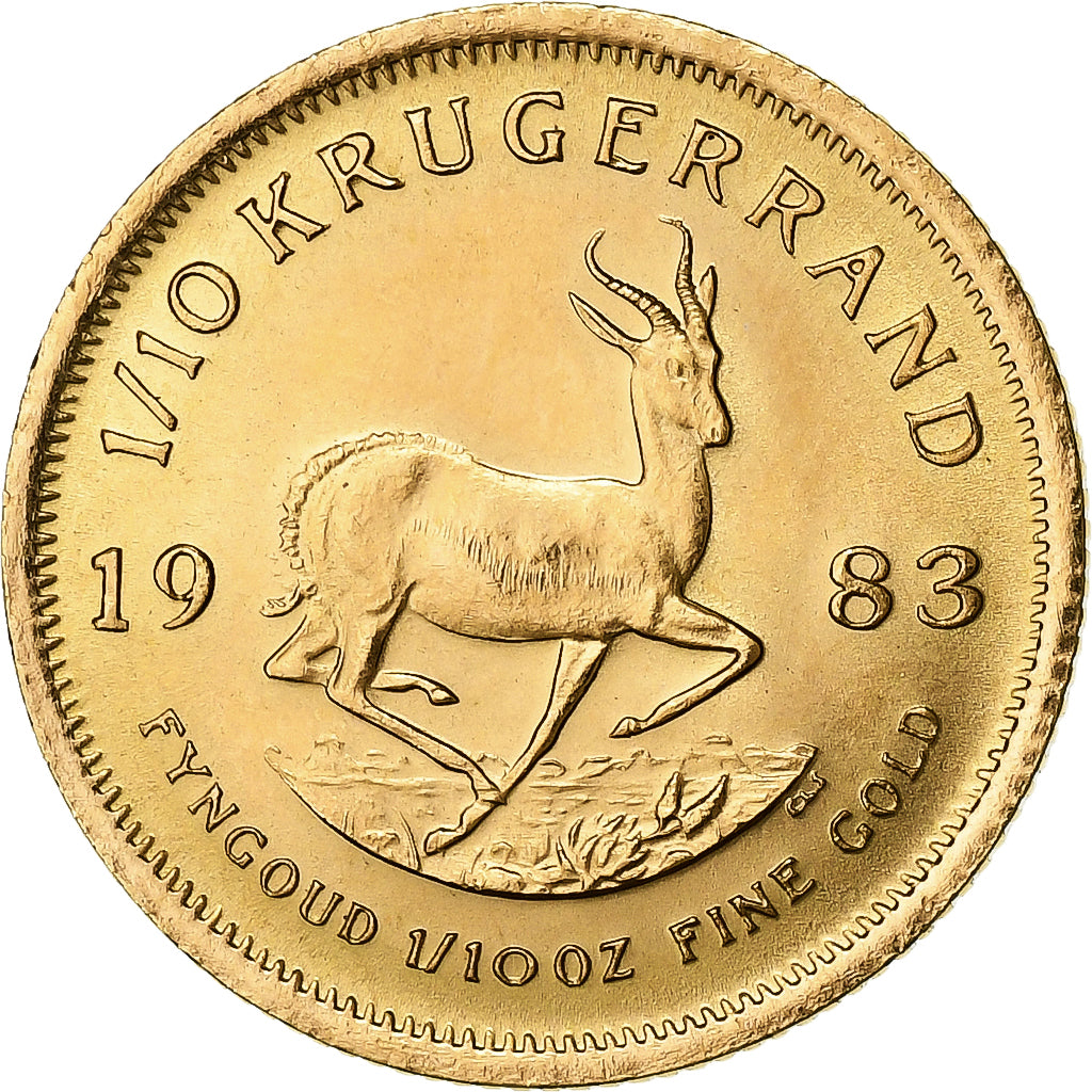 Südafrika, 1/10 Krugerrand, 1983, Pretoria, Gold, VZ, KM:105
