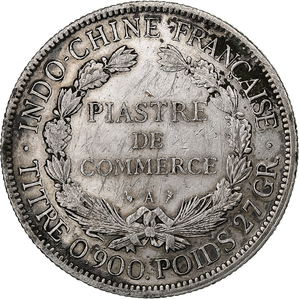 FRENCH INDO-CHINA, Piastre, 1900, Paris, Silver, EF(40-45), Lecompte:282
