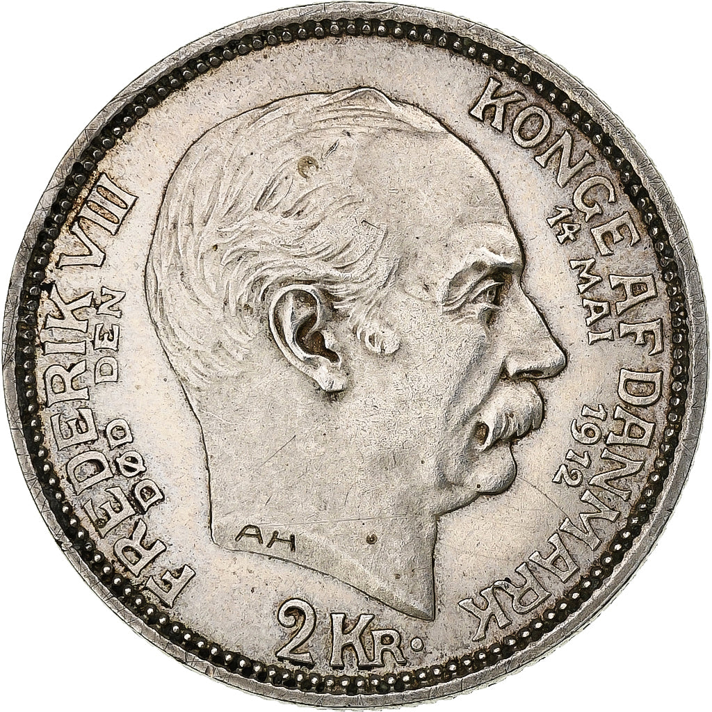 Dänemark, Christian X, 2 Kroner, 1912, Copenhagen, Silber, SS+, KM:811