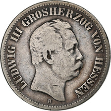 German States, HESSE-DARMSTADT, Ludwig III, 2 Mark, 1876, Darmstadt, Silver
