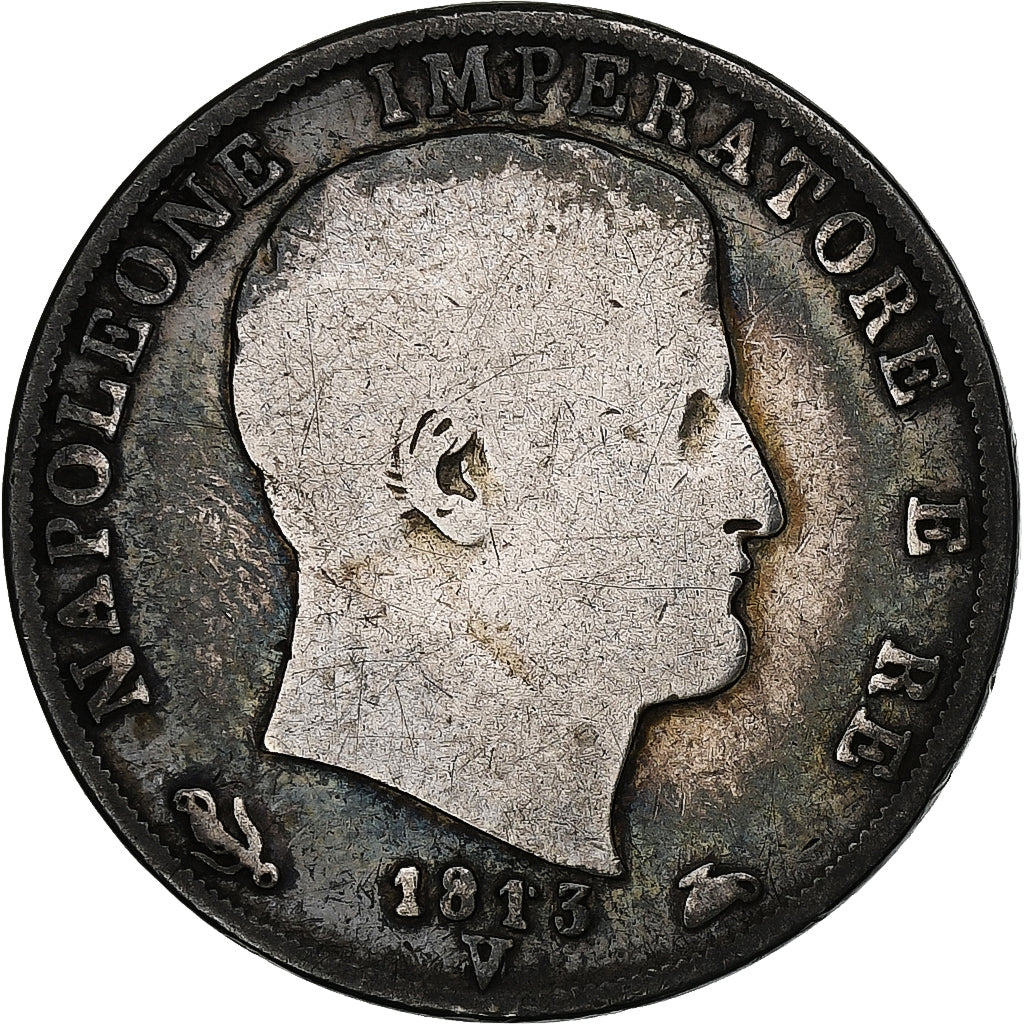ESTADOS ITALIANOS, KINGDOM OF NAPOLEON, Napoleon I, 2 Lire, 1813, Venice, Prata