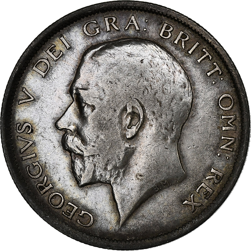 Great Britain, George V, 1/2 Crown, 1816, Silver, VF(30-35), KM:818.1