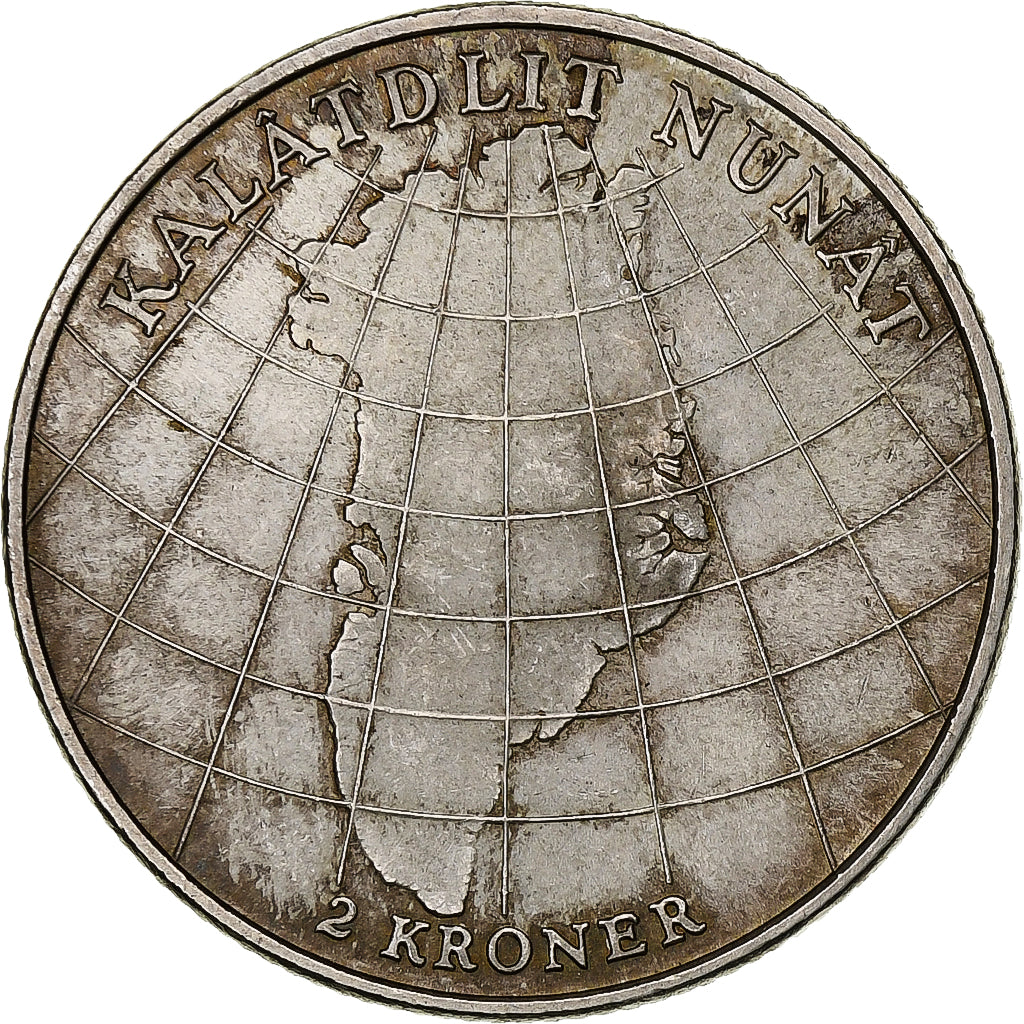Danimarca, Frederik IX, 2 Kroner, 1953, Copenhagen, Argento, BB+, KM:844