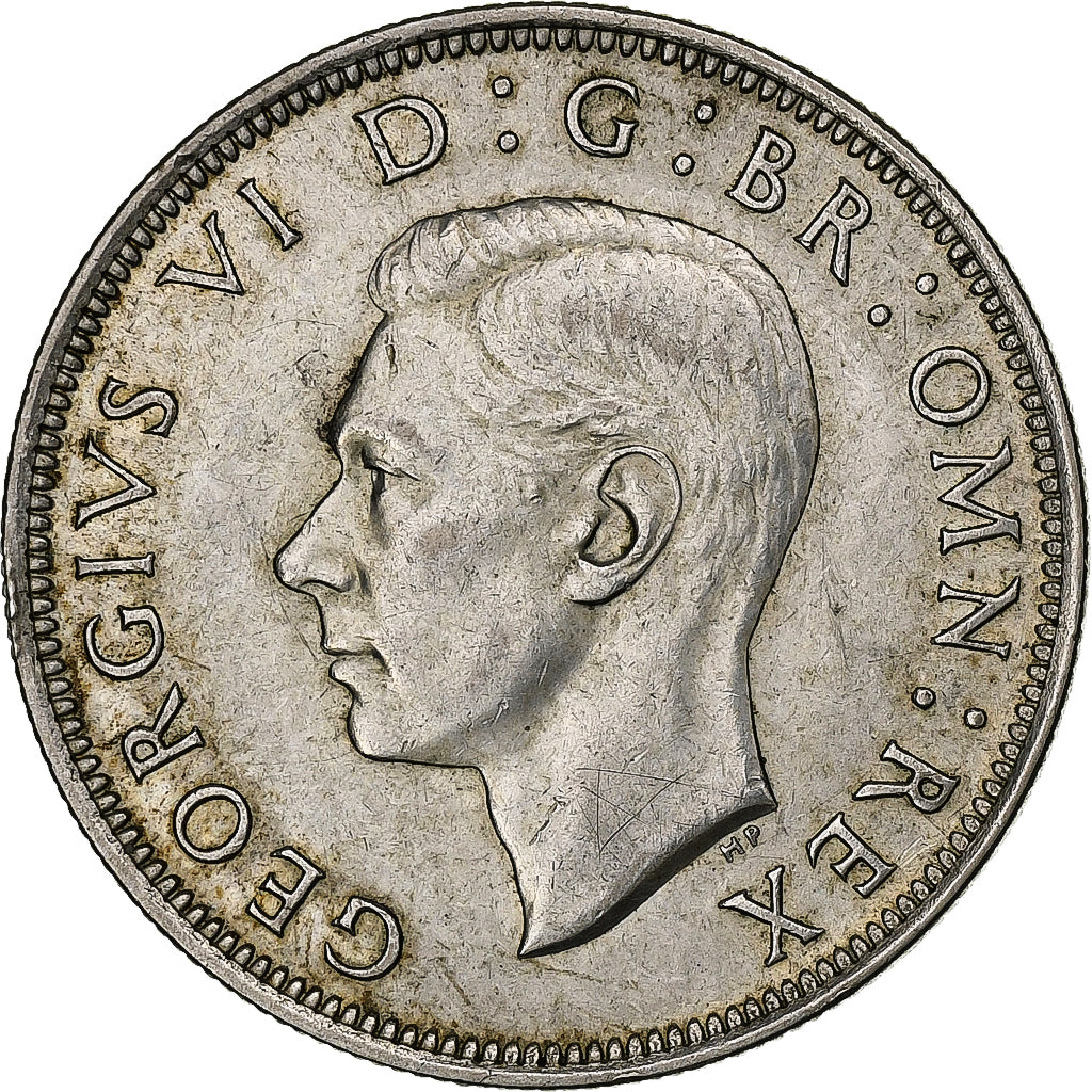 Great Britain, George VI, 1/2 Crown, 1946, Silver, AU(50-53), KM:856