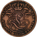 Bélgica, Leopold I, 5 Centimes, 1848, Cobre, BC+, KM:5.1