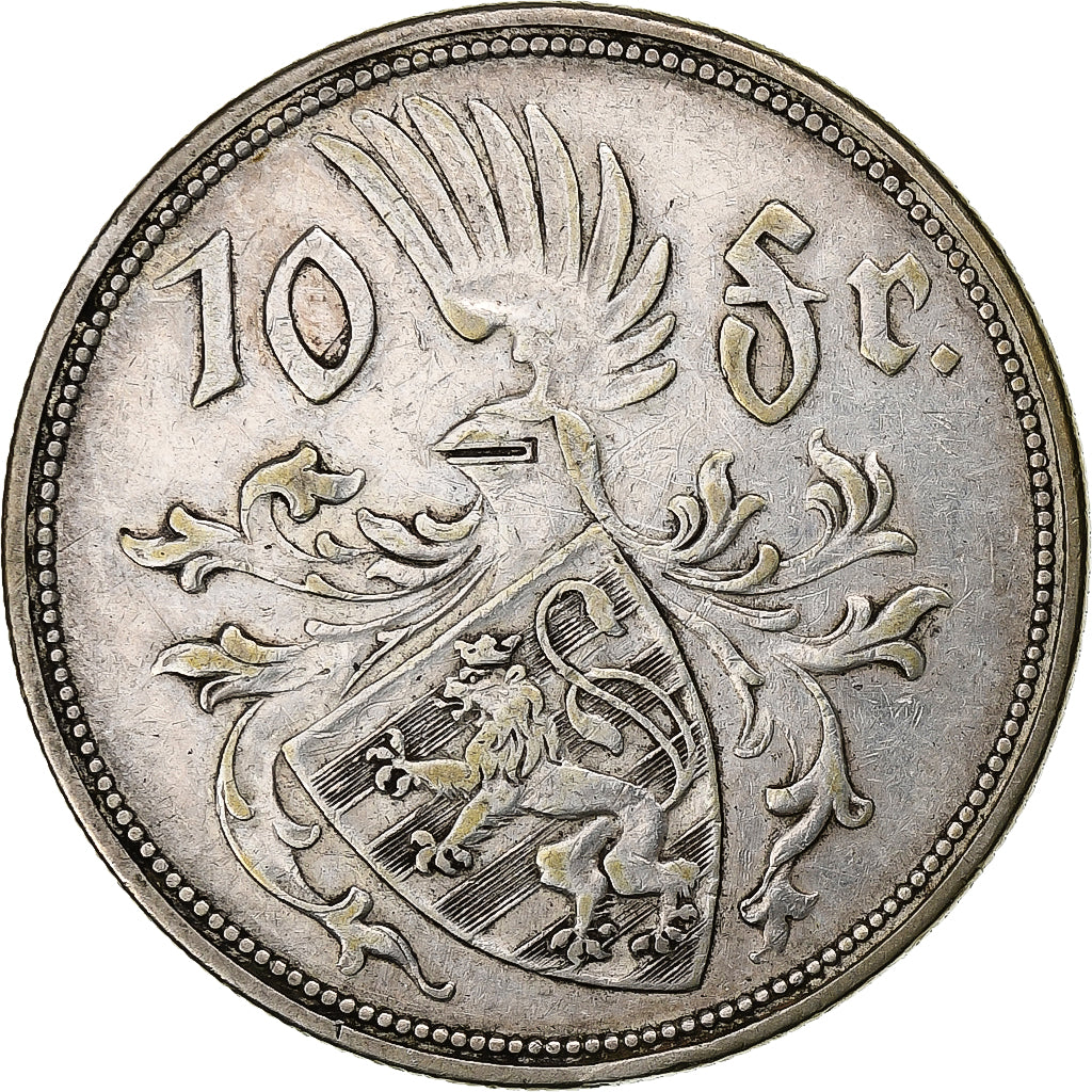 Luxembourg, Charlotte, 10 Francs, 1929, Silver, EF(40-45), KM:39