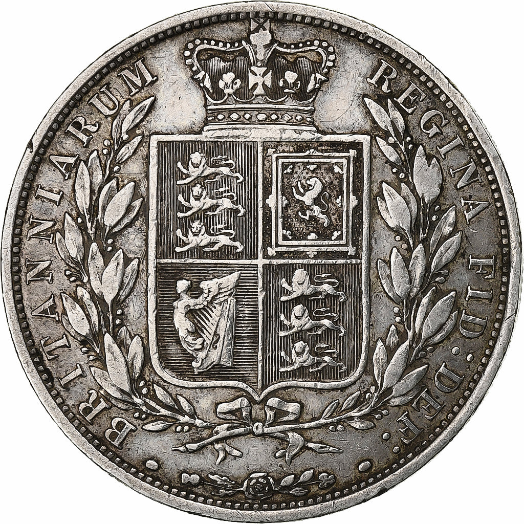 Great Britain, Victoria, 1/2 Crown, 1885, Silver, VF(30-35), KM:756