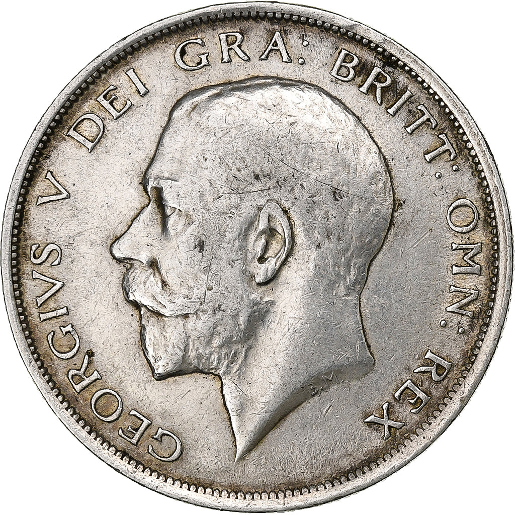 Great Britain, George V, 1/2 Crown, 1918, Silver, EF(40-45), KM:818.1