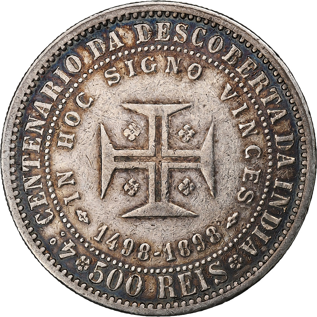 Portugal, Carlos I, 500 Reis, 1898, Silver, EF(40-45), KM:538