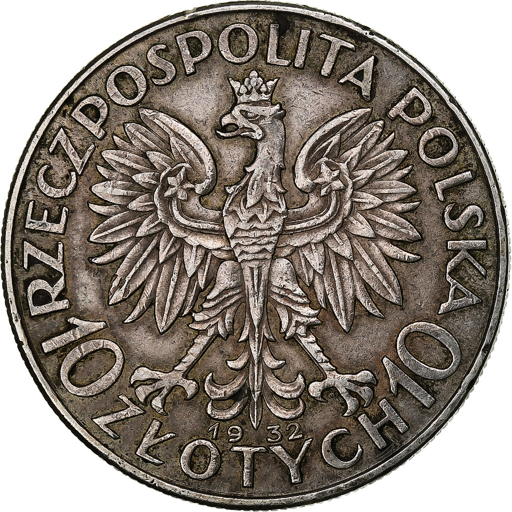 Pologne, 10 Zlotych, 1932, Warsaw, Argent, TTB+, KM:22