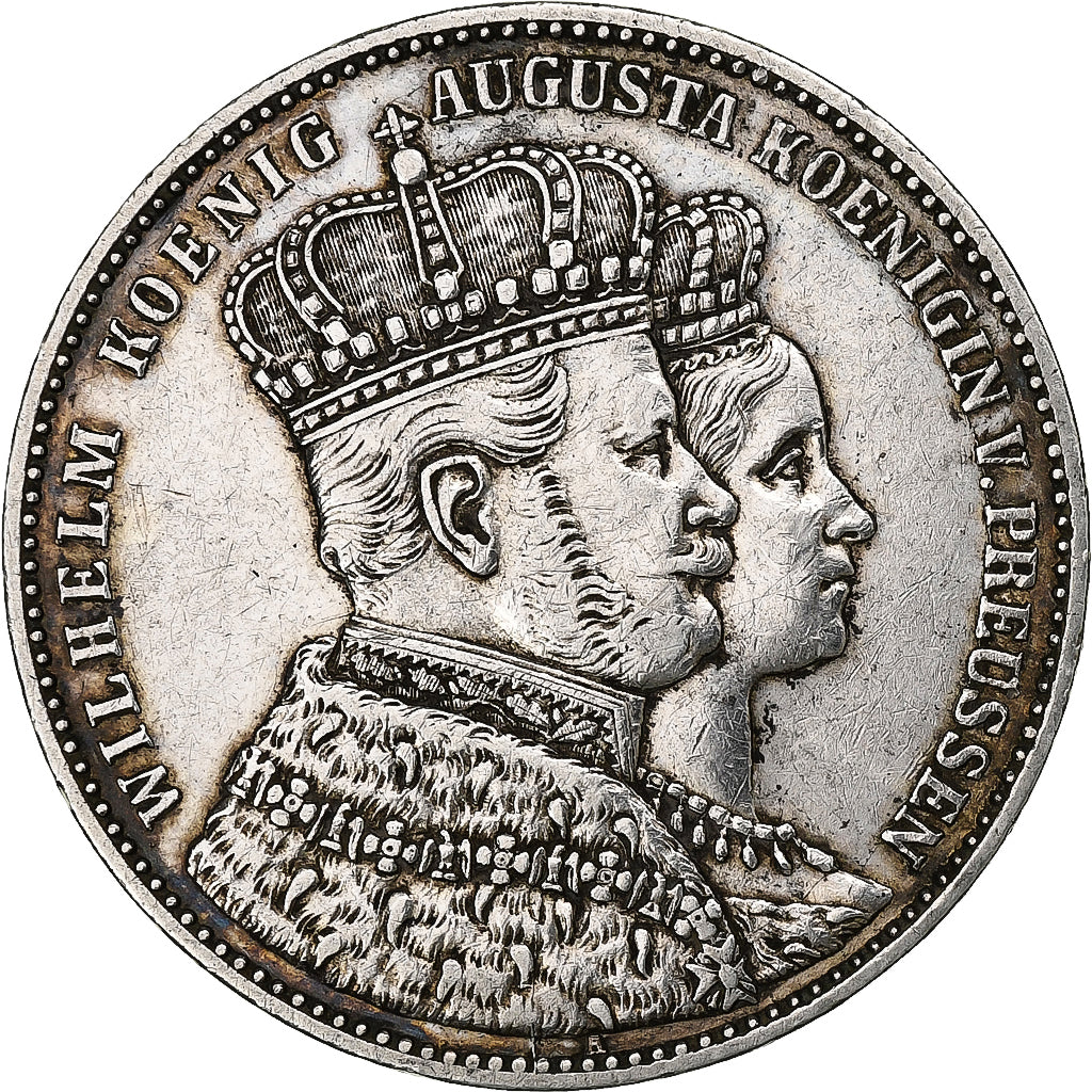 German States, PRUSSIA, Wilhelm I, Thaler, 1861, Berlin, Silver, EF(40-45)