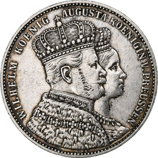 German States, PRUSSIA, Wilhelm I, Thaler, 1861, Berlin, Silver, EF(40-45)