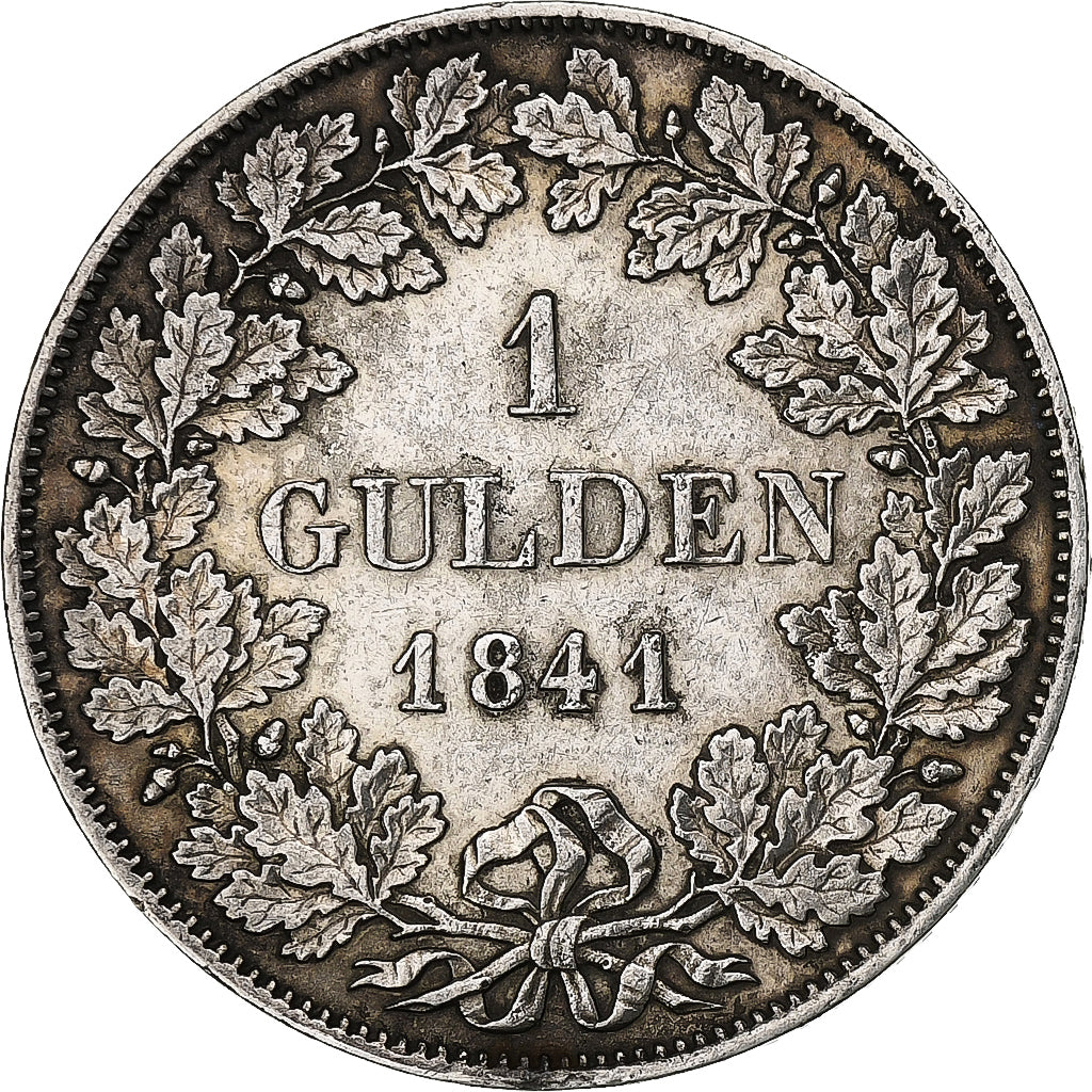 Stati tedeschi, BAVARIA, Ludwig I, Gulden, 1841, Argento, BB, KM:788