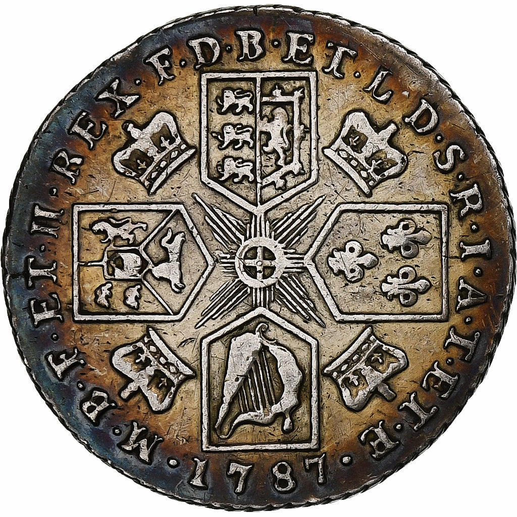 Great Britain, George III, Shilling, 1787, Silver, EF(40-45), KM:607.1