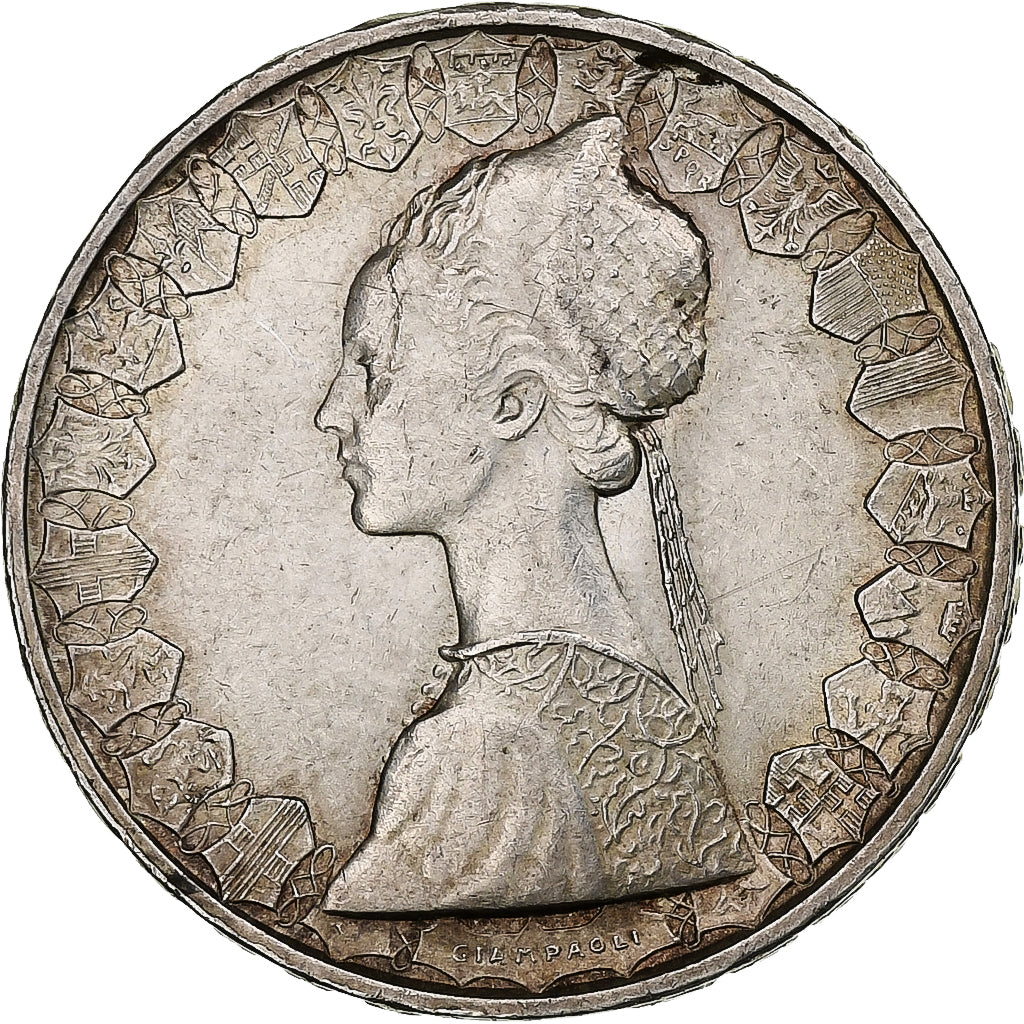 Italia, 500 Lire, 1958, Rome, Argento, SPL-, KM:98