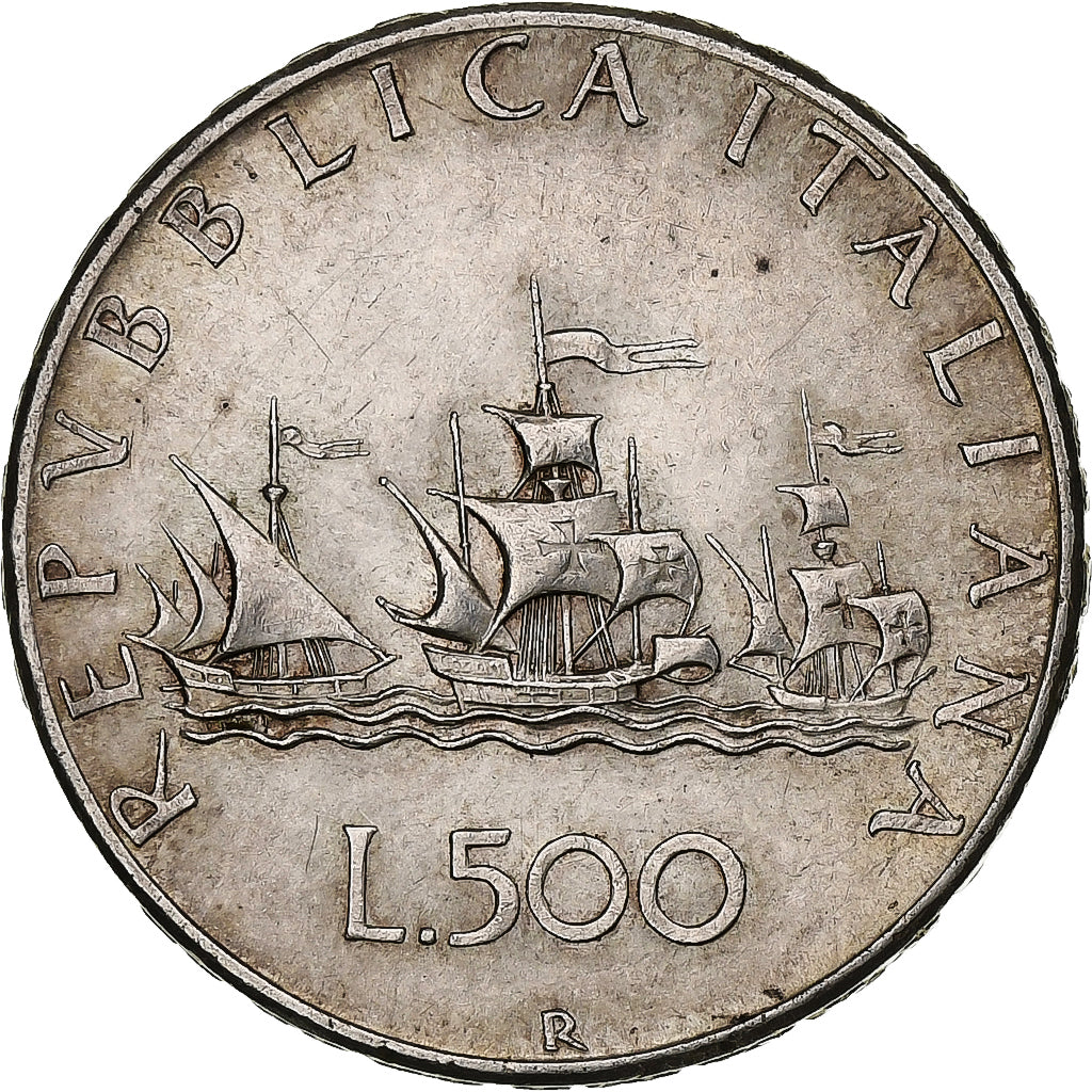 Italia, 500 Lire, 1958, Rome, Argento, SPL-, KM:98