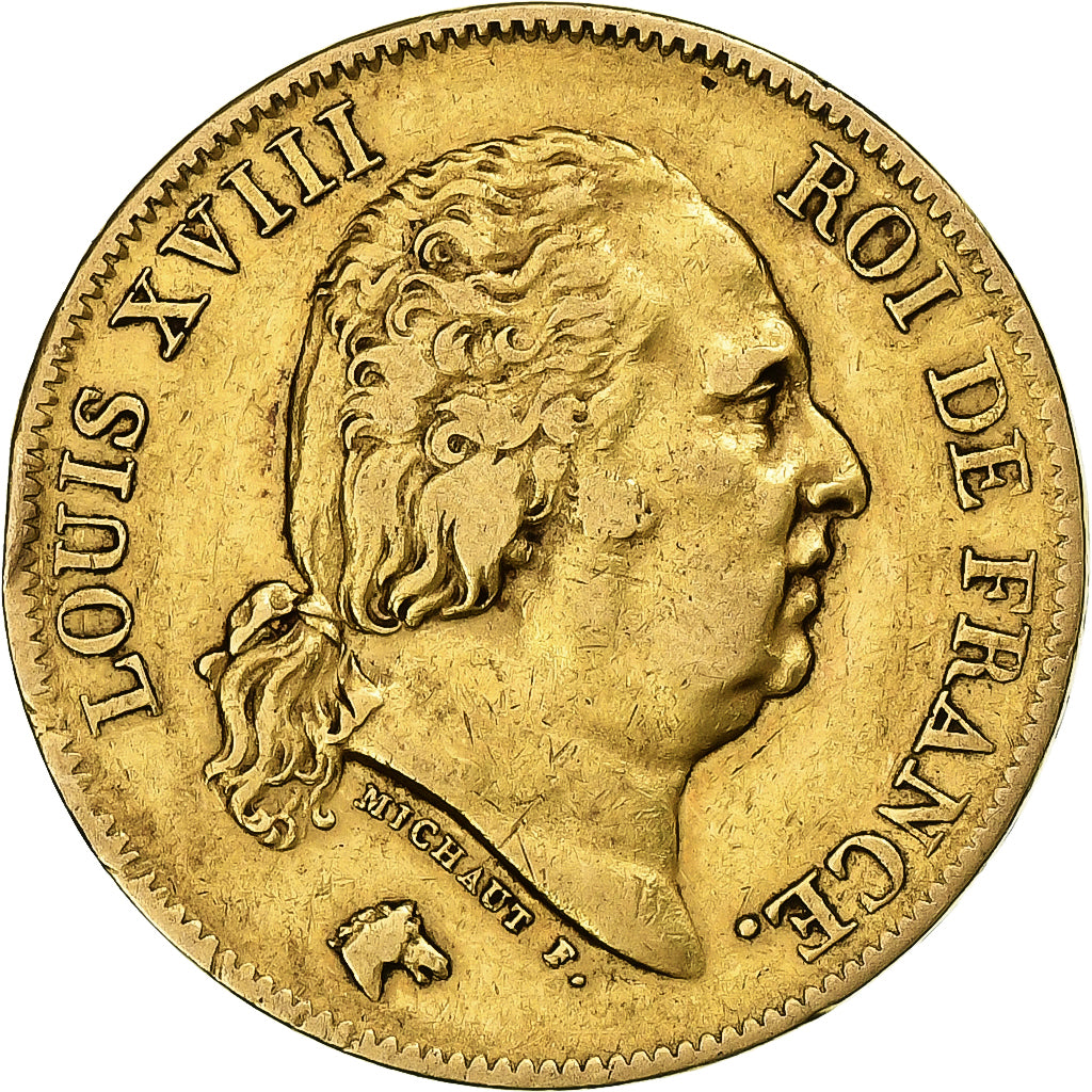 France, Louis XVIII, 40 Francs, 1817, Paris, Or, TTB, Gadoury:1092, KM:713.1