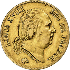 France, Louis XVIII, 40 Francs, 1817, Paris, Or, TTB, Gadoury:1092, KM:713.1