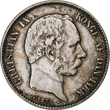 Denmark, Christian IX, 2 Kroner, 1875, Copenhagen, Silver, EF(40-45), KM:798.1
