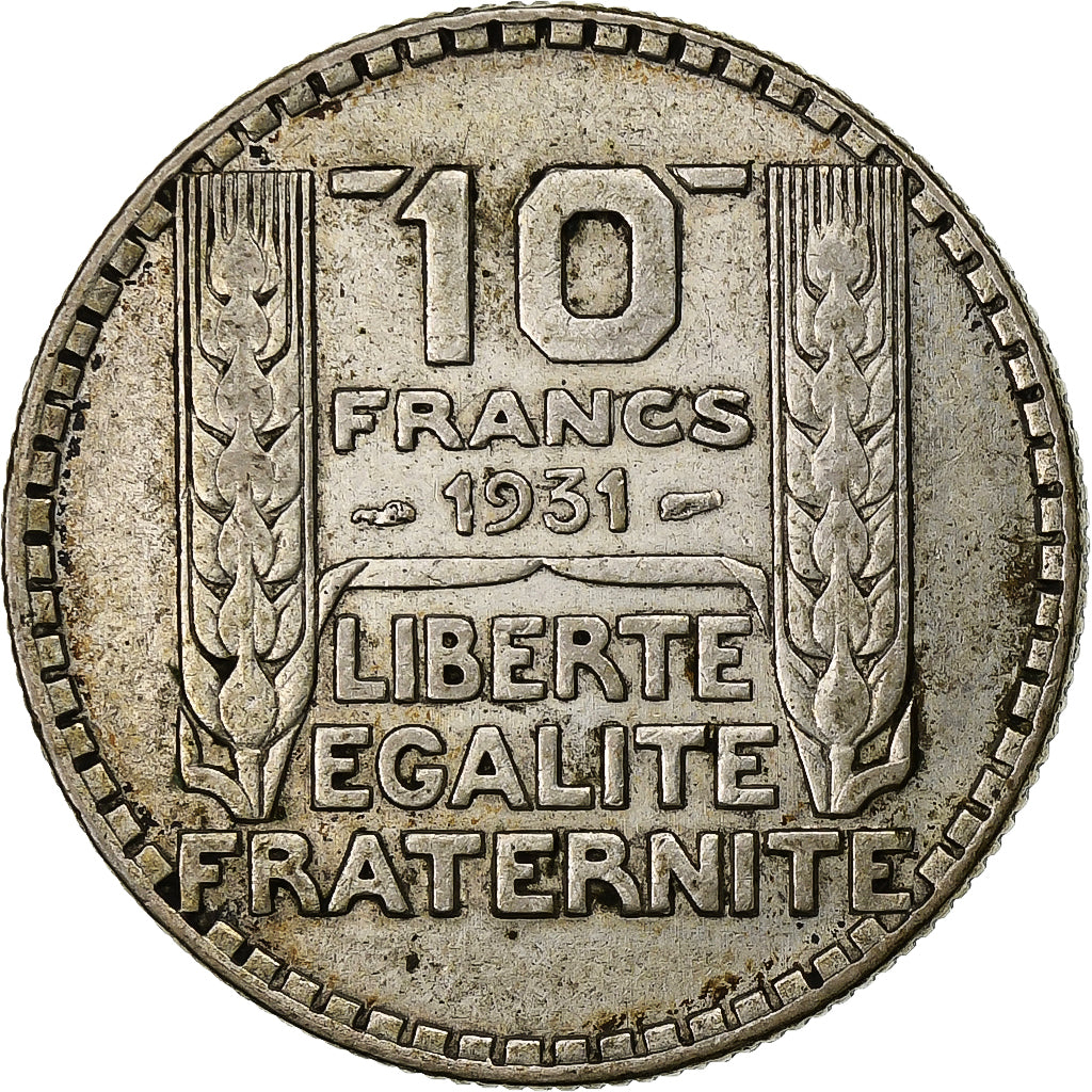 Frankrijk, 10 Francs, Turin, 1931, Paris, Zilver, ZF, Gadoury:801, KM:878