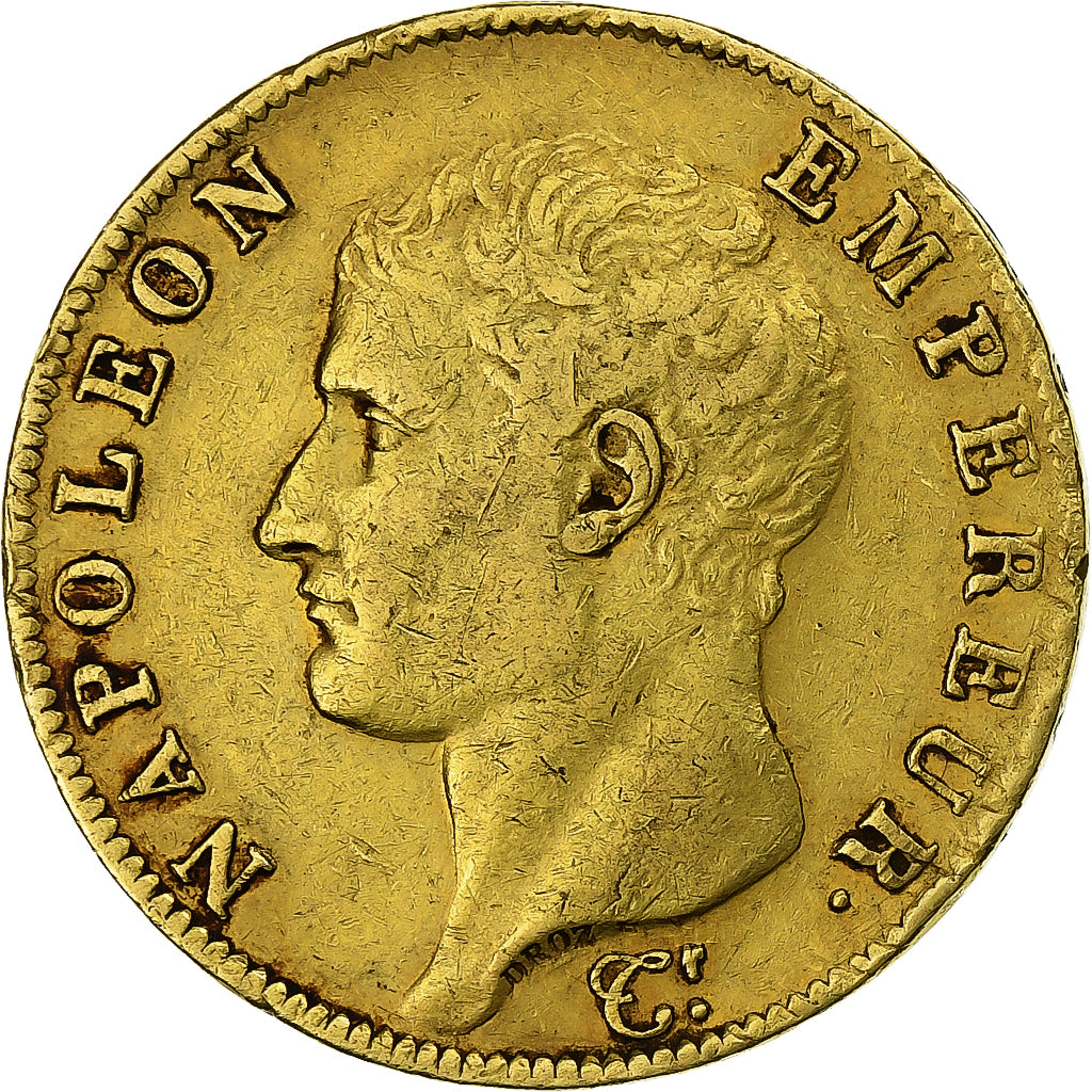 Frankreich, Napoleon I, 40 Francs, Napoléon I, An 13 (1805), Paris, Gold, SS