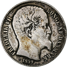 Indias Occidentales Danesas, Frederik VII, 20 Cents, 1859, Copenhagen, Plata