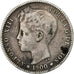Hiszpania, Alfonso XIII, Peseta, 1900, Valencia, Srebro, VF(30-35), KM:706