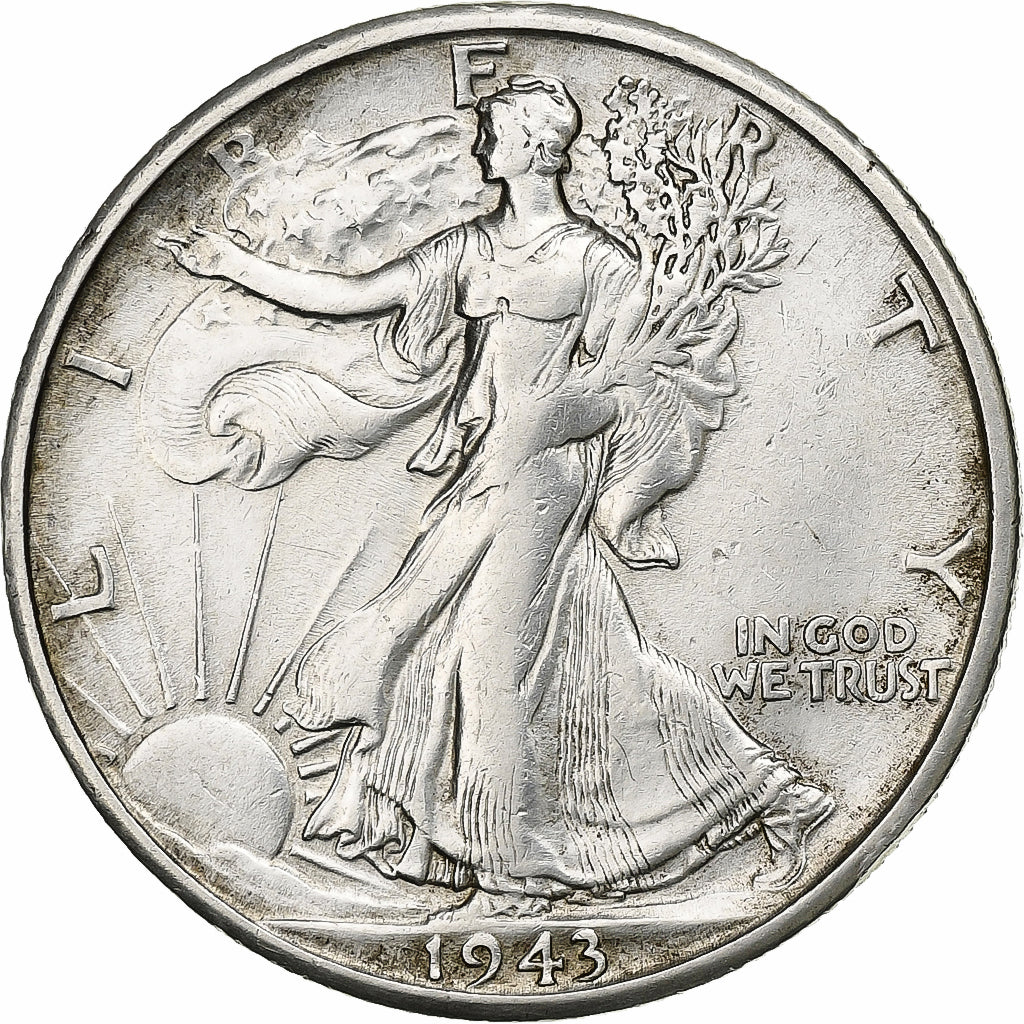 United States, Walking Liberty Half Dollar, 1943, San Francisco, Silver