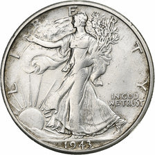 United States, Walking Liberty Half Dollar, 1943, San Francisco, Silver