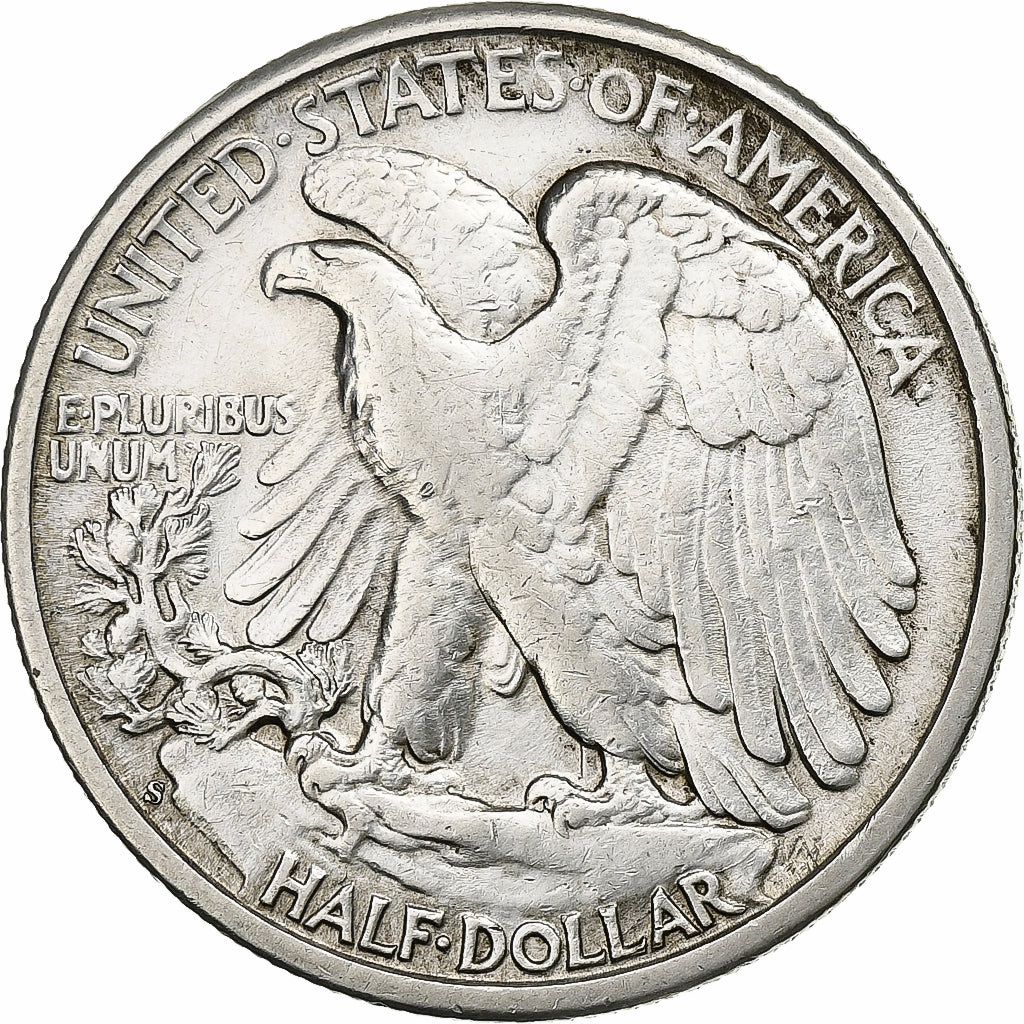 United States, Walking Liberty Half Dollar, 1943, San Francisco, Silver