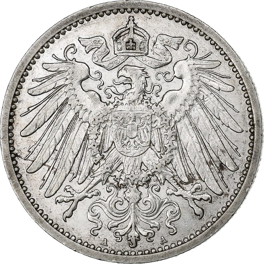 GERMANY - EMPIRE, Wilhelm II, Mark, 1914, Berlin, Silver, AU(50-53), KM:14