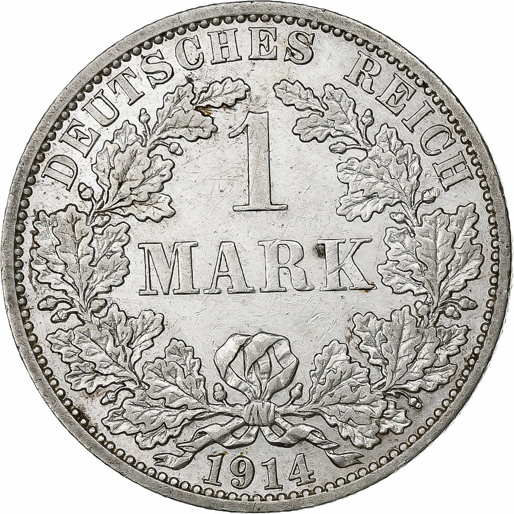 GERMANY - EMPIRE, Wilhelm II, Mark, 1914, Berlin, Silver, AU(50-53), KM:14