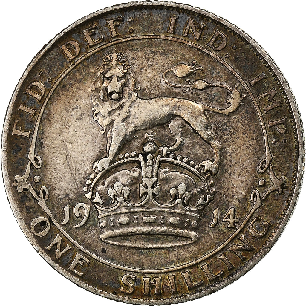 Great Britain, George V, Shilling, 1914, Silver, EF(40-45), KM:815