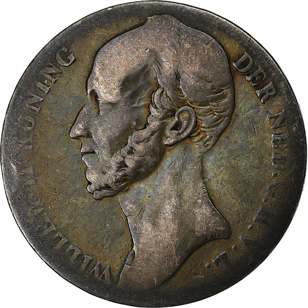 Netherlands, William II, Gulden, 1847, Silver, F(12-15), KM:66