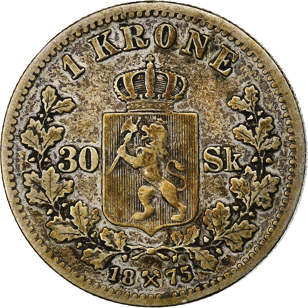 Norway, Oscar II, 50 Öre, 1875, Silver, VF(30-35), KM:346
