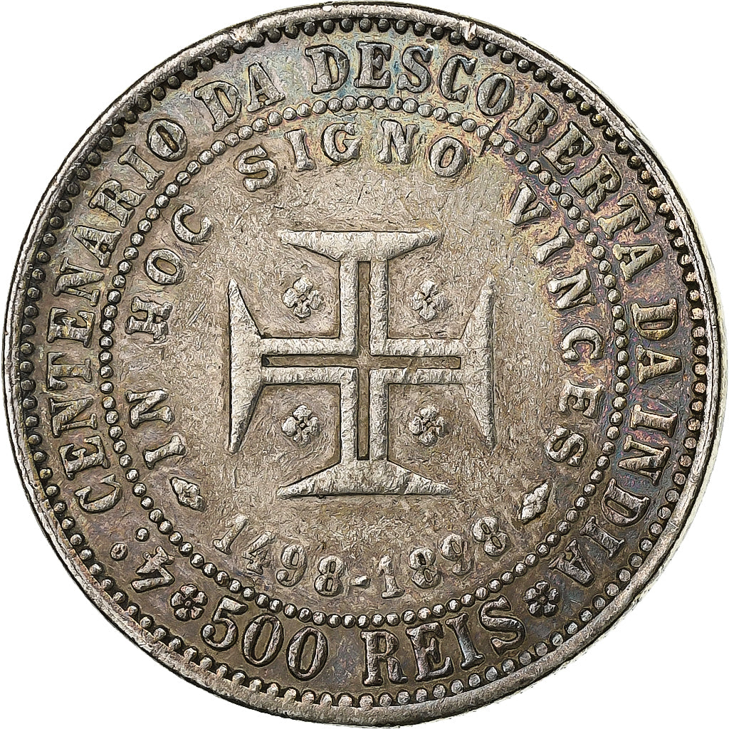 Portugal, Carlos I, 500 Reis, 1898, Silver, EF(40-45), KM:538