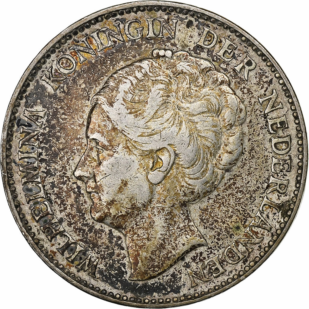 Netherlands, Wilhelmina I, Gulden, 1931, Silver, EF(40-45), KM:161.1