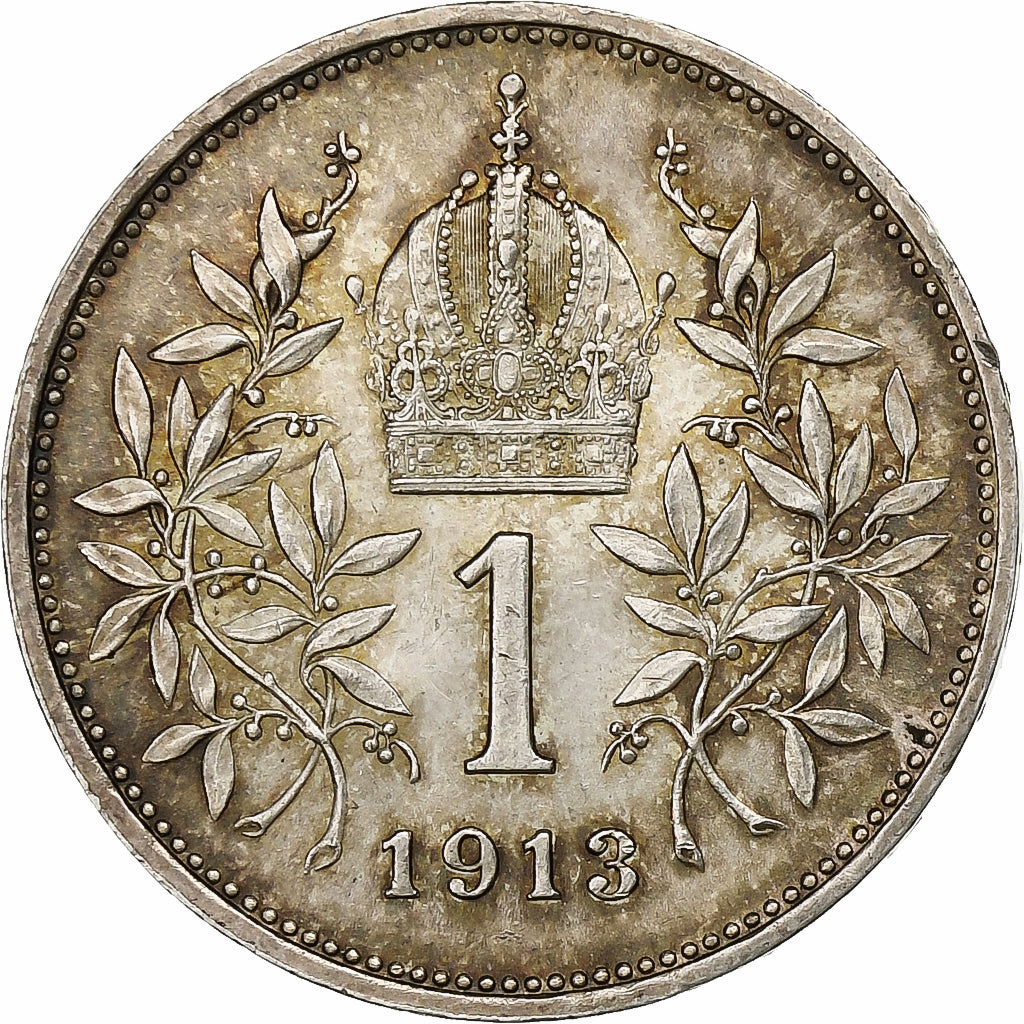 Austria, Franz Joseph I, Corona, 1913, Argento, BB+, KM:2820