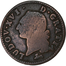France, Louis XVI, Sol, Sol ou sou, 1786, Orléans, Copper, VF(20-25)