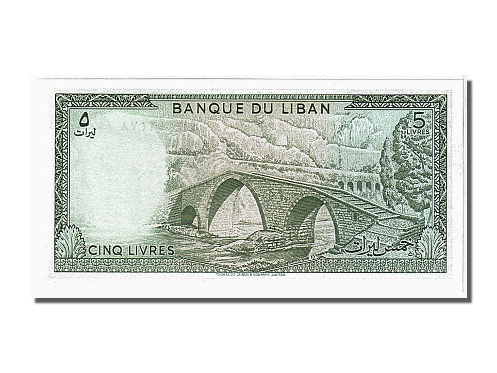 Banknote, Lebanon, 5 Livres, 1986, UNC(65-70)