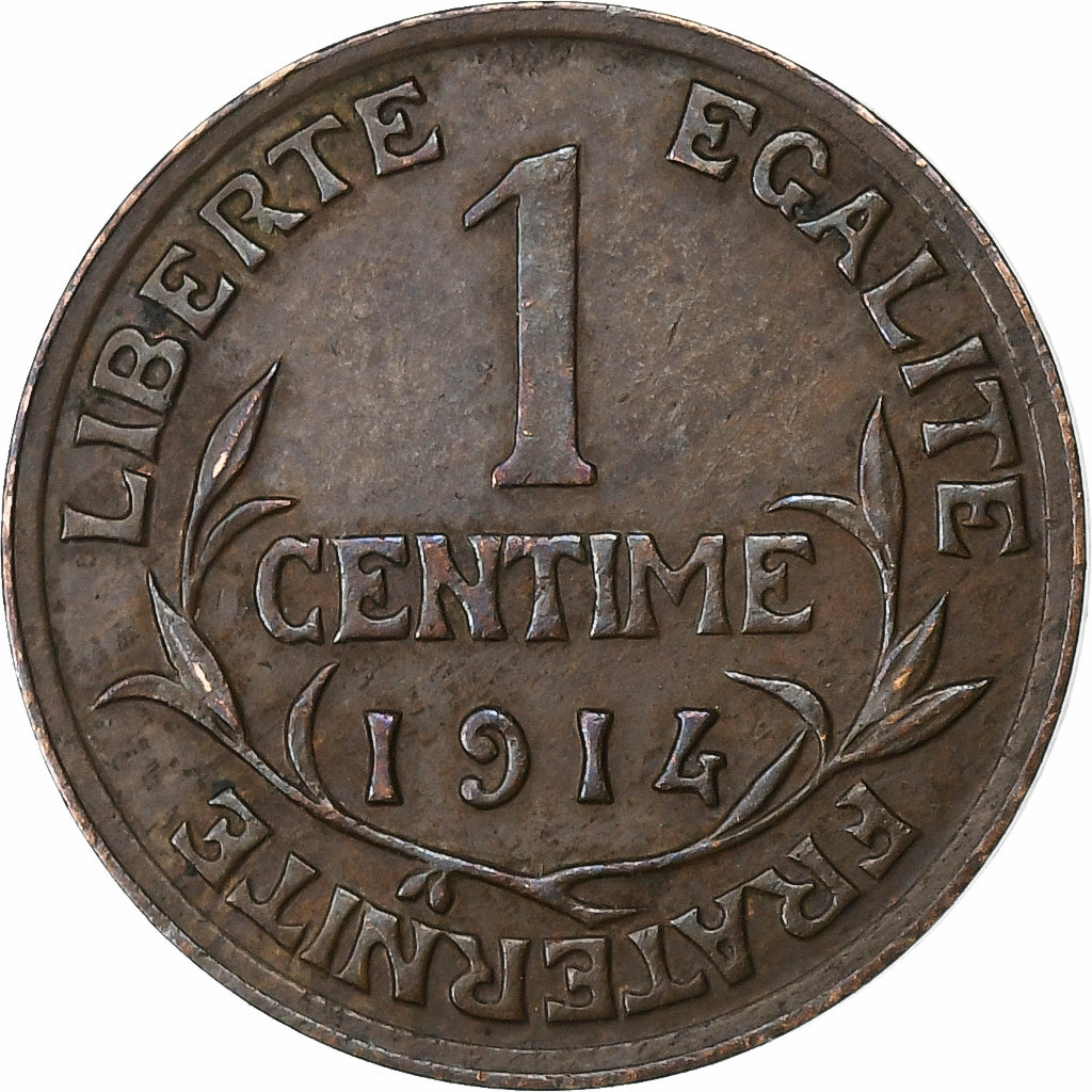 França, Centime, Dupuis, 1914, Paris, Bronze, AU(50-53), Gadoury:90, KM:840