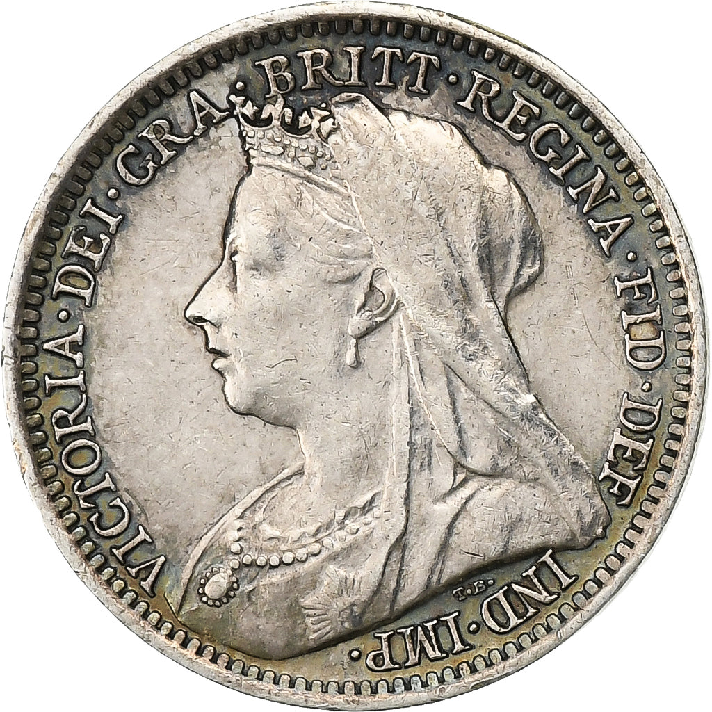 Great Britain, Victoria, 3 Pence, 1900, Silver, EF(40-45), KM:777